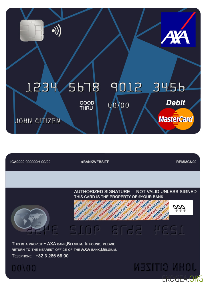 Carte Master AXA Belgique